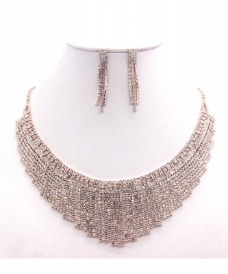Rhinestone Necklace NB300599 RGCL